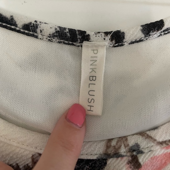 PinkBlush Petite White Floral Maternity Dress - Picture 2 of 4